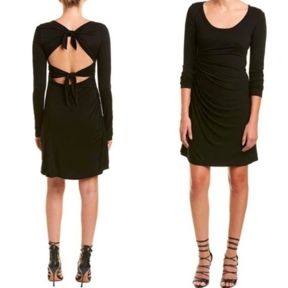 A.L.C. Dresses & Skirts - A.L.C. Black Soft Jersey Freya Fitted Cut Out Long Sleeve Dress